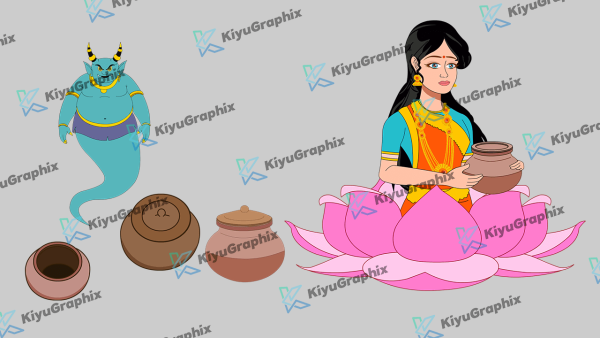 Laxmi ji and Jinn Character