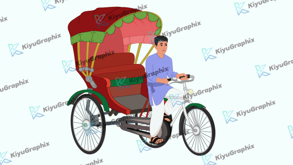 Indian Rickshaw with Animation