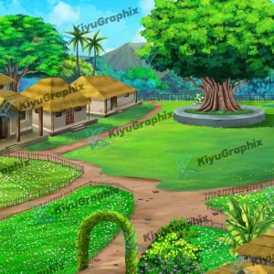 Ashram Bird's-Eye View Background