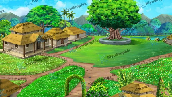 Ashram Bird’s-Eye View Background