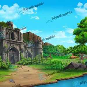 Khandhar Fort Cartoon Background