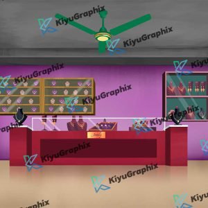 Jewellery Shop Cartoon Background
