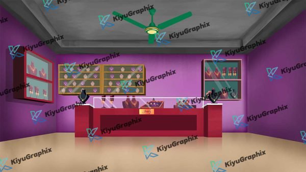 Jewellery Shop Cartoon Background