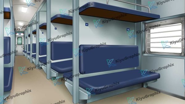 Train Interior Cartoon Background